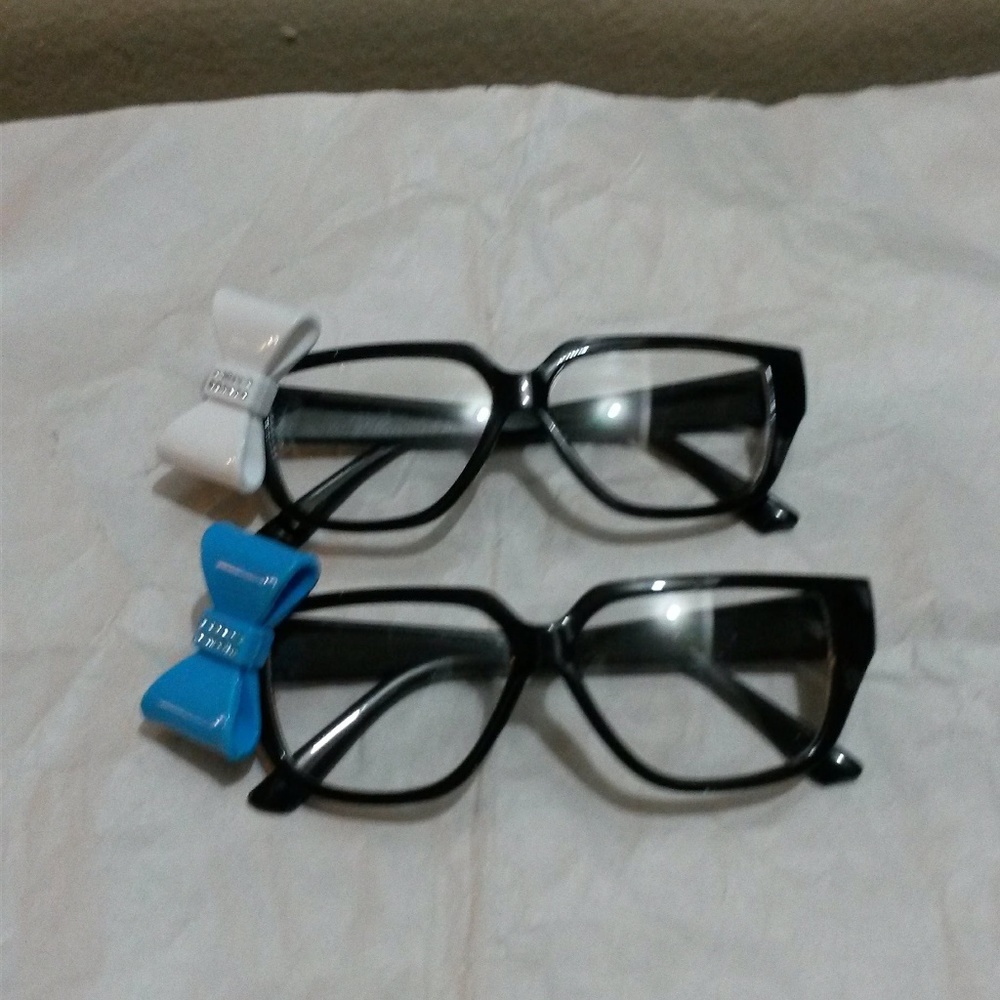 Rhinestone Bow Glasses